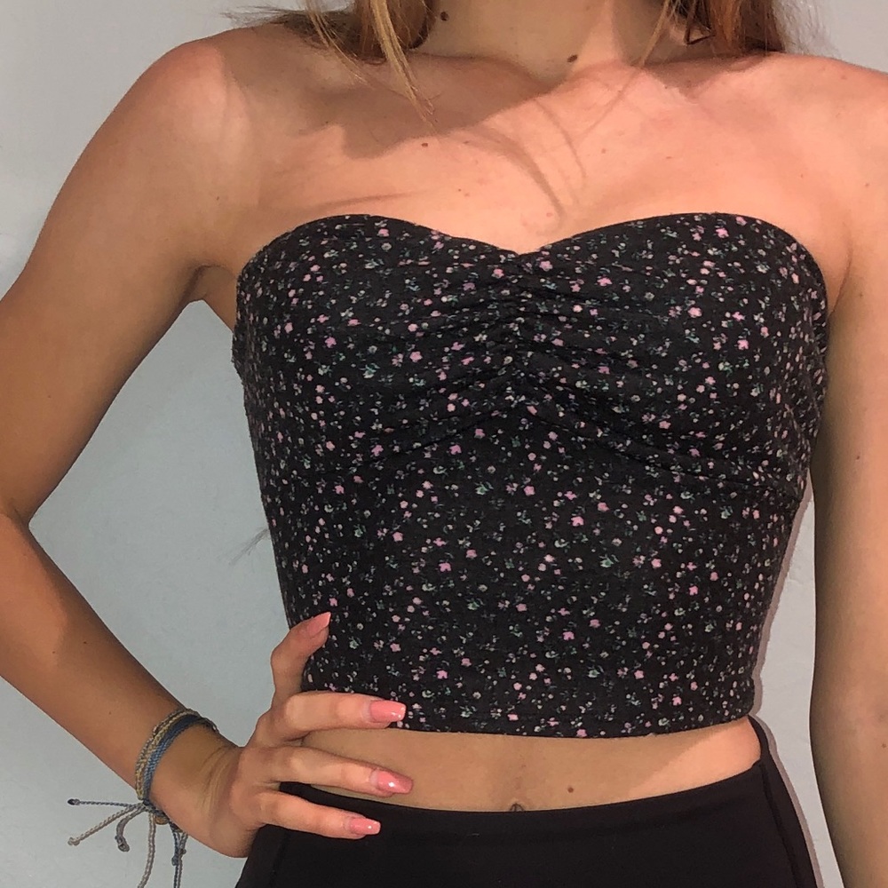 floral tube top